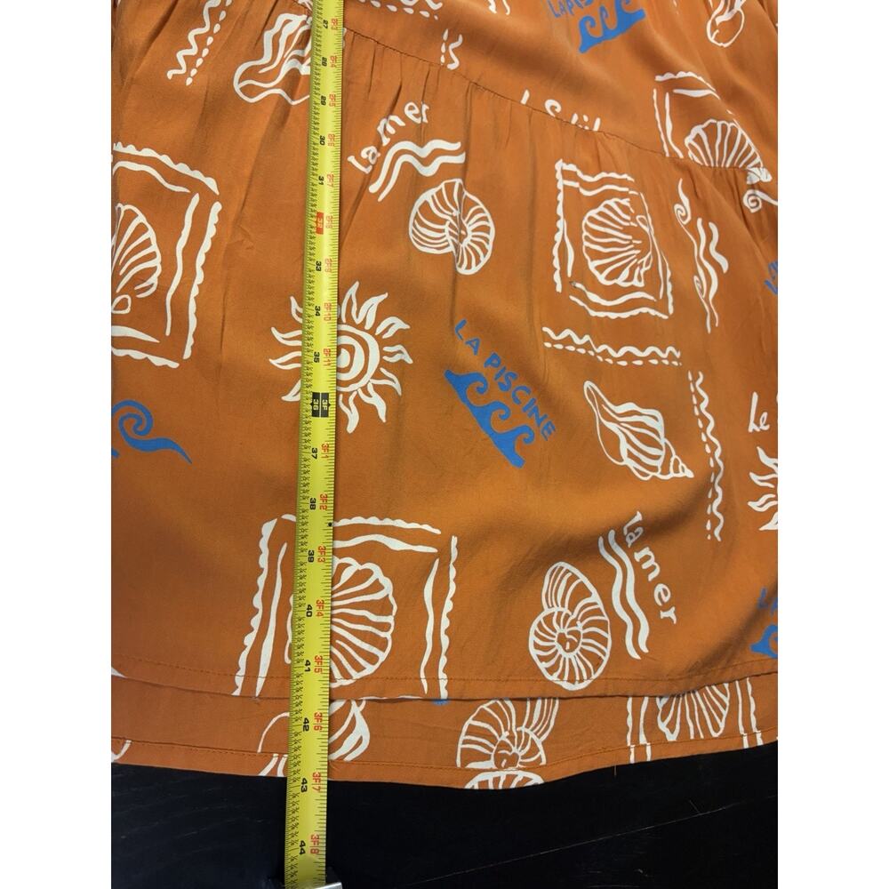 Patrons of Peace Maxi Dress Womens Small Boho Orange Print Tie Strap Flowing - Picture 12 of 12